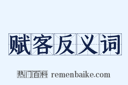 赋客反义词是什么意思的图片